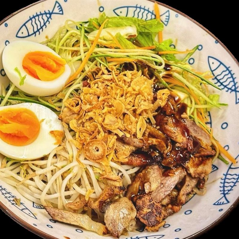 Mỳ Xá Xíu Trộn